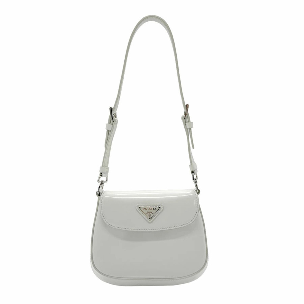 Prada 2way Galleria Saffiano Shoulder Bag Leather White